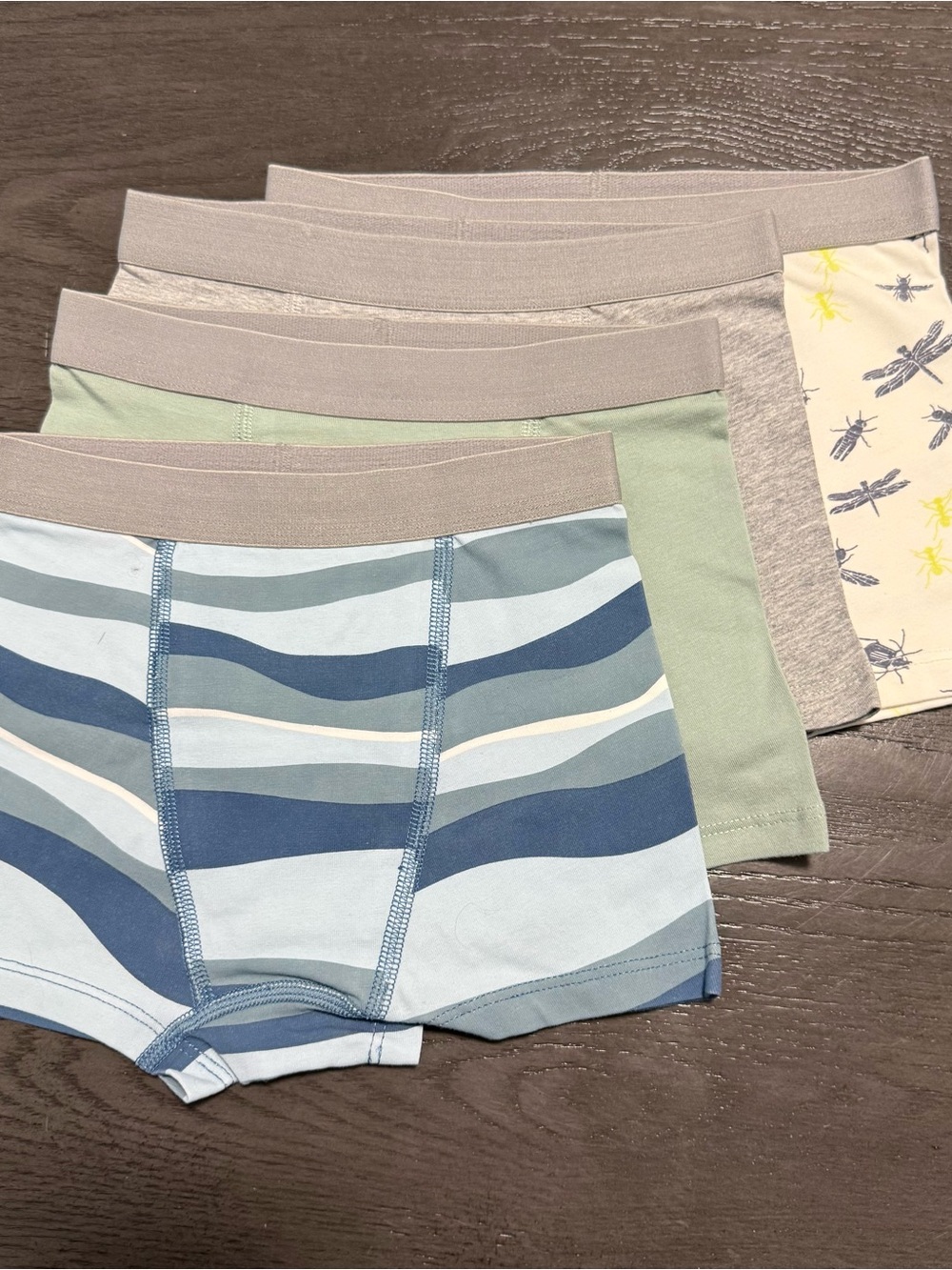 PACT Kids Boys Organic Cotton Underwear Size 7 NIP New in Package 4 pc